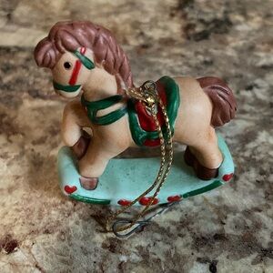 Vintage Russ Rocking Horse Christmas ornament